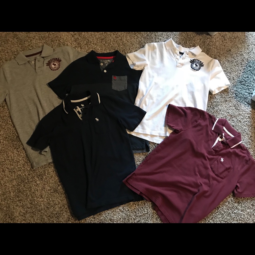 Boys ABERCROMBIE KIDS polo shirts set of 5 11/12